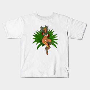 Aztec Earth Goddess - Mayahuel Kids T-Shirt